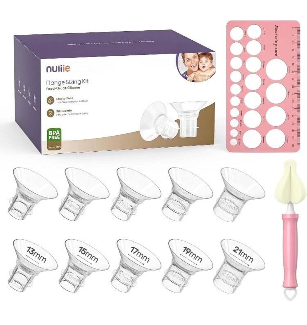 Nuliie Flange Sizing Kit, 10x Silicone Inserts (13/15/17/19/21mm) 24mm Shields